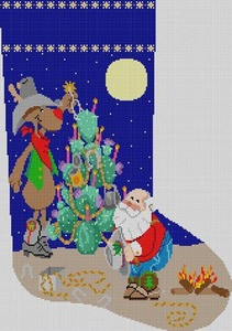 M-104 Western Christmas 13 Mesh 13 x 18 Treglown Designs