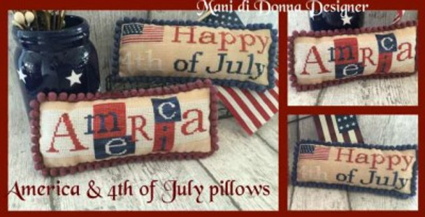 America & 4th of July Pillows Mani Di Donna MDD-AA4OJP DD 19-1330 YT
