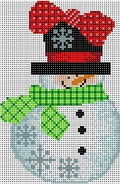 M-148 Snowman Head 16 Mesh 33⁄4x51⁄2 Treglown Designs