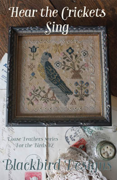 Loose Feathers - Hear The Crickets Sing by Blackbird Designs 91w x 91h BB-067  YT
