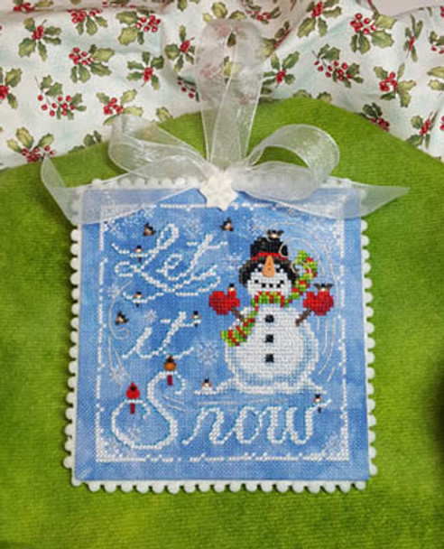 Let it Snow - Ornament 161 Blackberry Lane Designs 65w x 65h 15-2567  YT
