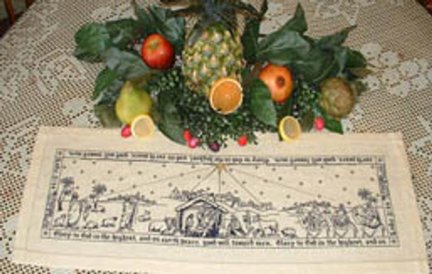 Nativity Story Rectangle Table Runner 104 Blackberry Lane Designs 810w x 217h  09-2184