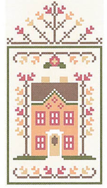 Fall Festival 5-Orange Cottage(w/thread) 47w x 90h Country Cottage Needleworks 12-2303