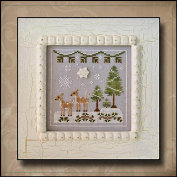 Frosty Forest 2-Snowy Deer 65w x 65h Country Cottage Needleworks 13-2884 YT