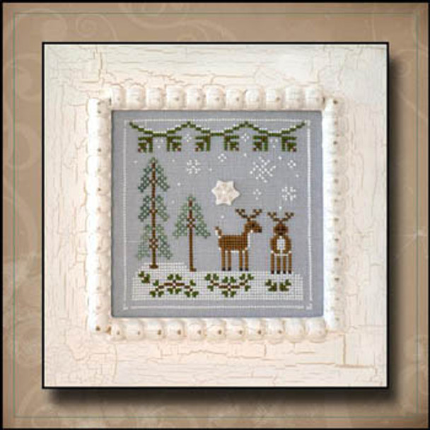 Frosty Forest 8-Snowy Reindeer 65 x 65 Country Cottage Needleworks 14-1753