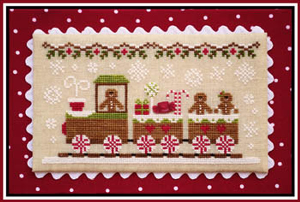 Gingerbread Village 1-Gingerbread Train 110w x 60h Country Cottage Needleworks 15-2401