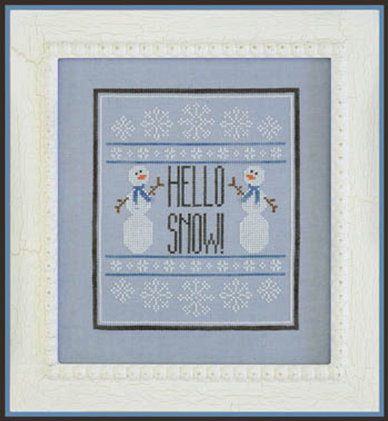 Hello Snow 93w x 107h Country Cottage Needleworks 17-2358 YT