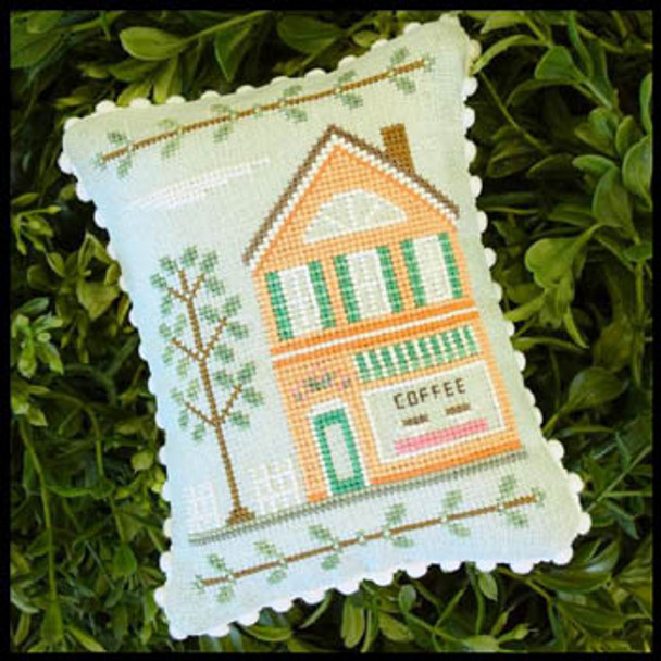 Main Street Coffee Shop 59w x 83h Country Cottage Needleworks 17-1820