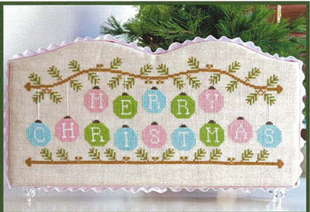 YT Merry Christmas Ornaments 179 x 75 Country Cottage Needleworks