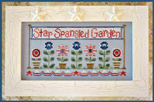 Star Spangled Garden 135x69 Country Cottage Needleworks 12-1744