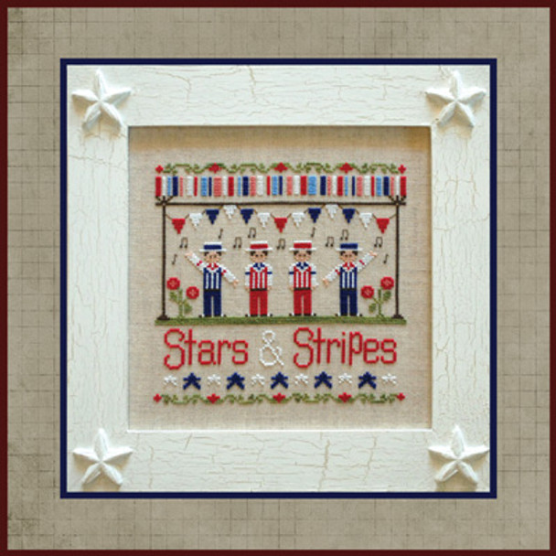 Stars & Stripes 103 x 103 Country Cottage Needleworks 13-1970