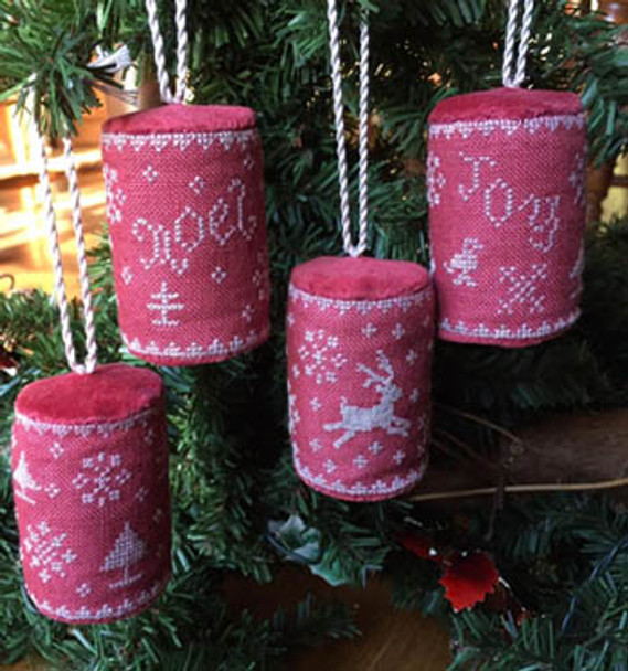 Mini Drum Christmas Ornaments by Dames Of The Needle 17-2237
