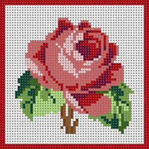X-067 Rose Trivet 12 Mesh 5x5 Treglown Designs