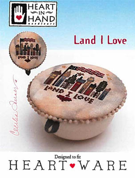 Land I Love 46w x 45h Heart In Hand Needleart  18-1417