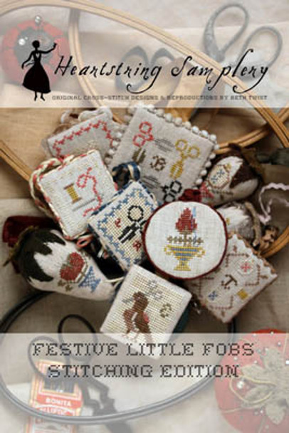Festive Little Fobs Three - Stitching Edition by Heartstring Samplery each approximately 30 x 30 or smaller 18-1335