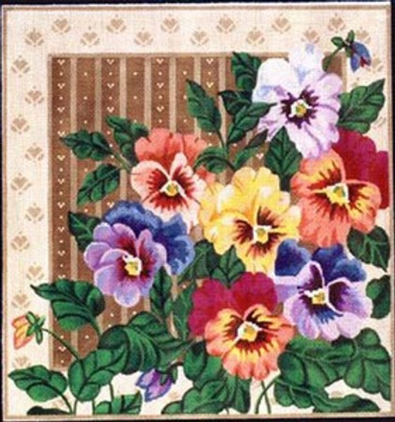 5002 Pansies 13 Mesh 14x14 Treglown Designs