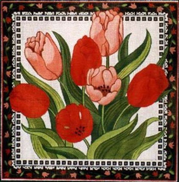 5003 Tulips And Lace 13 Mesh 14x14 Treglown Designs