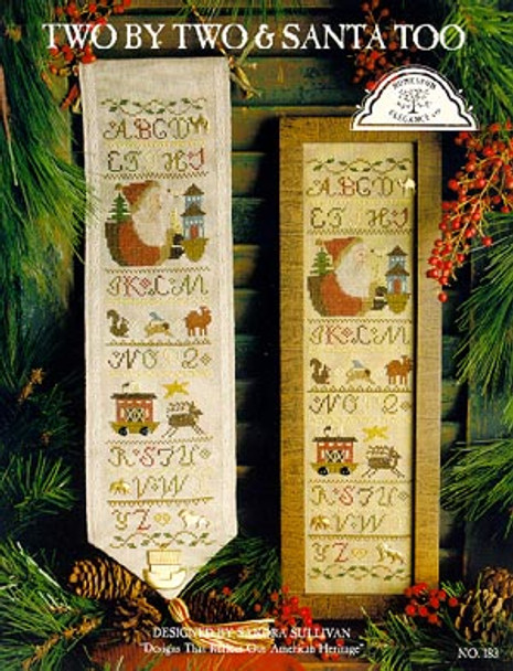 Two By Two & Santa Too 46w x 195h Homespun Elegance Ltd 02-2618  YT