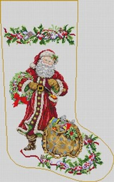4228 Old World Santa Stkg 13 Mesh 13 x 20 Treglown Designs
