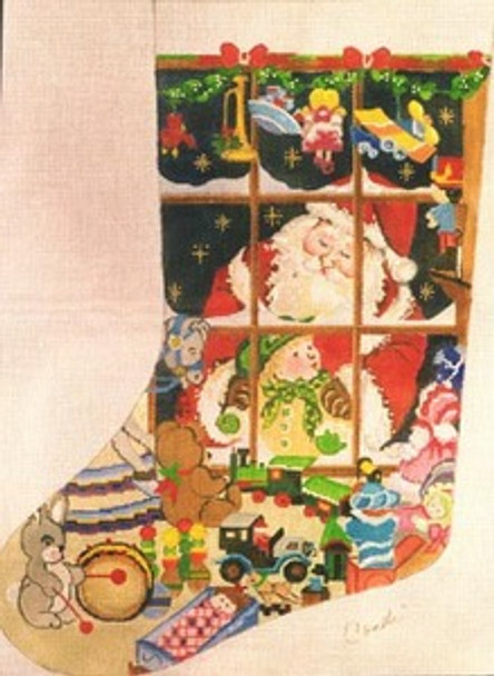 4052 Santa/Toy Store Stocking 13 Mesh 21x151⁄2 Treglown Designs