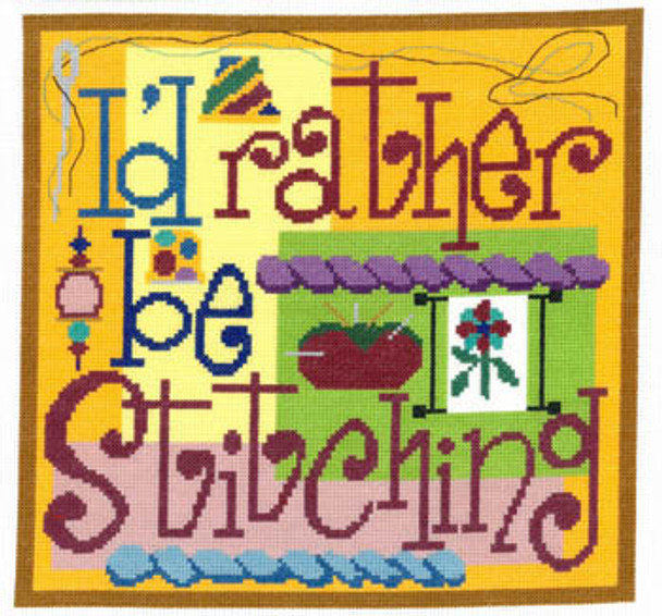 I'd Rather Be Stitching 147w x 145h Imaginating 19-1529 YT