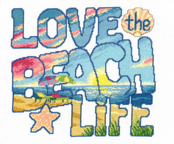 Love The Beach Life 137w x 160h Imaginating 17-1035 YT