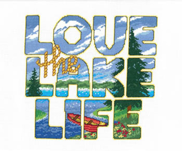 Love The Lake Life 128w x 142h Imaginating 16-2422 YT