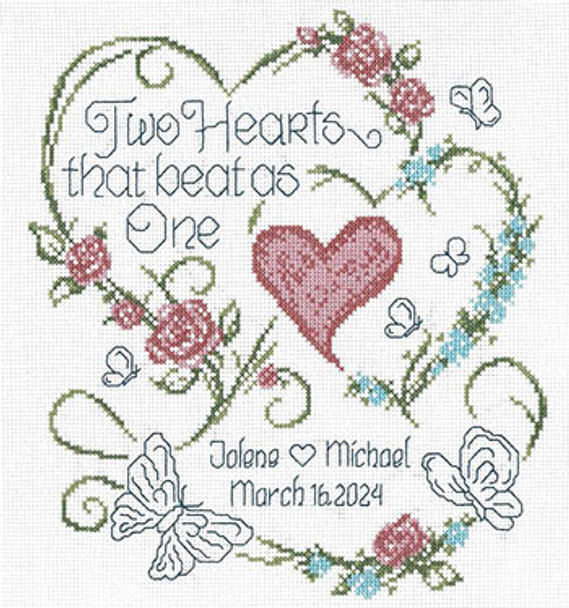 Two Hearts Wedding 125w x 137h by Imaginating 23-3130