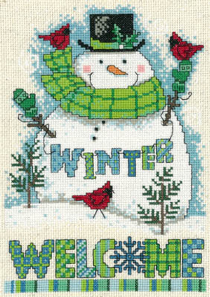 Winter Welcome Snowman 88w x 126hy Imaginating 17-2073