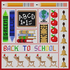 B-193 Back To School 13 Mesh 71⁄4x71⁄4 Treglown Designs