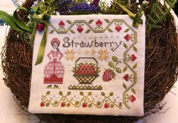 Dinah's Garden - Strawberry 102w x 93h Lila's Studio 18-1453