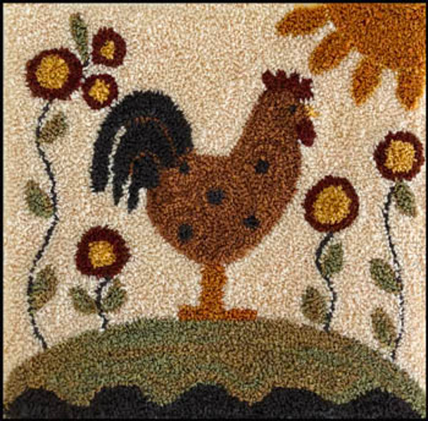 Good Morning Punchneedle  Approximately 5" wide by 5" tall Little House Needleworks 18-2273