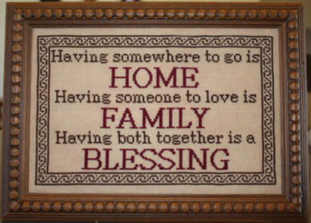 Family Blessing 170w x 110h Needle Bling Designs 14-1262