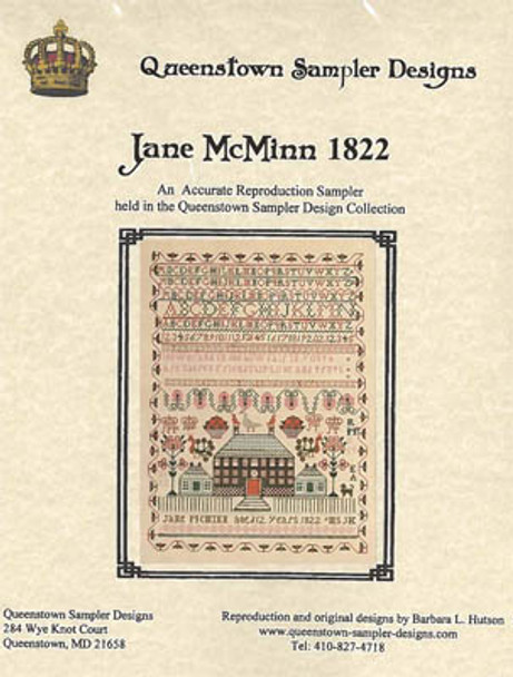 YT Jane McMinn 1822 291 tall x 220 wide Queenstown Sampler Designs