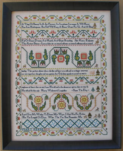 Mary Reese 1785 310w x 415h Queenstown Sampler Designs 18-1740 YT