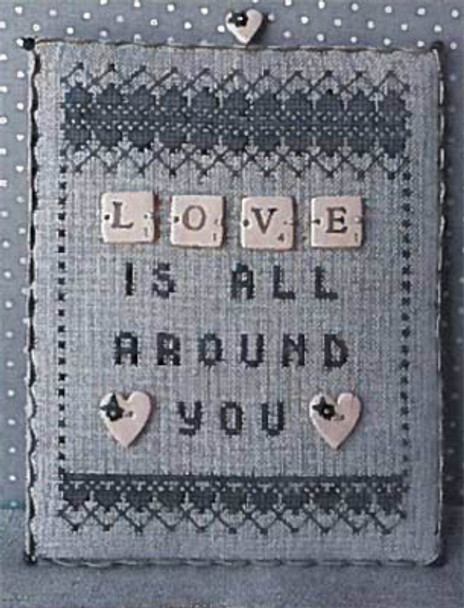 Love - Scrabble 1 (w/buttons) 67w x 89h Puntini Puntini 19-1446