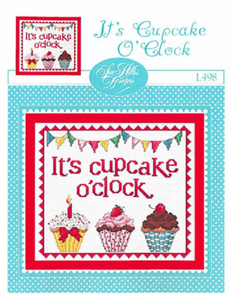 It's Cupcake O'Clock 118W x 104H Sue Hillis Designs 18-2466