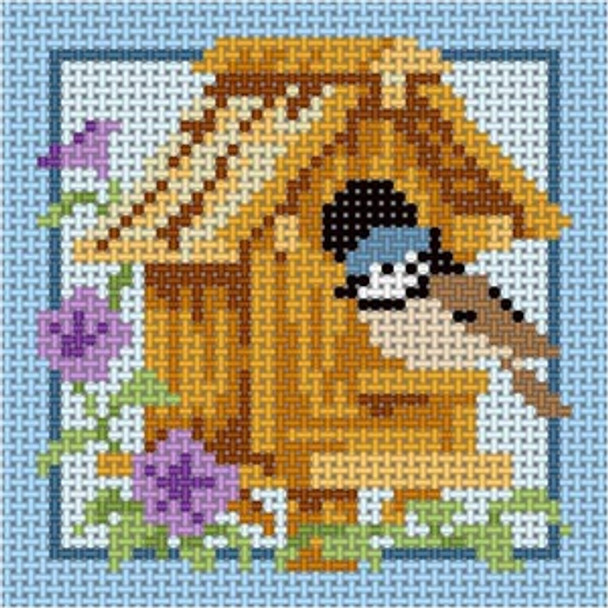 C-051C Birdhouse C Coaster 13 Mesh 4x4 Treglown Designs