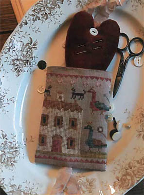 zPeacock Peacock Needle Keep by Stacy Nash Primitives 18-1228