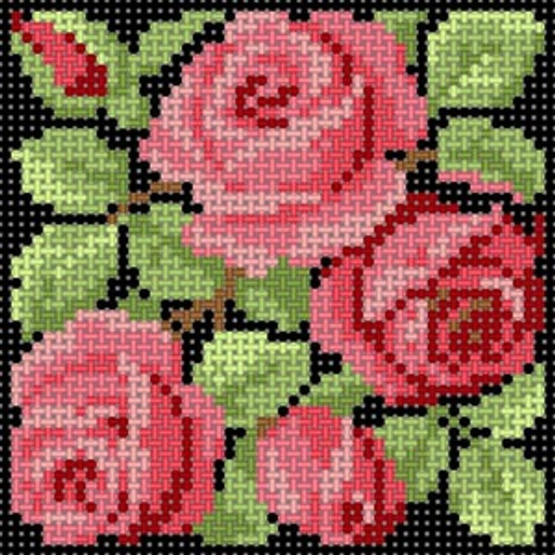 C-054 Rose Coaster 13 Mesh 4x4 Treglown Designs