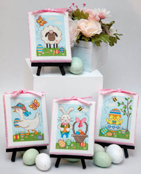 Easter Cuties 43w x 60h Stitches: Cross Stitch & Back Stitch Tiny Modernist Inc 17-1568 TMR105 