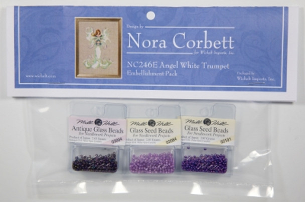 NC246E Nora Corbett Angel White Trumpet  Poison Pixies  Embellishment Pack