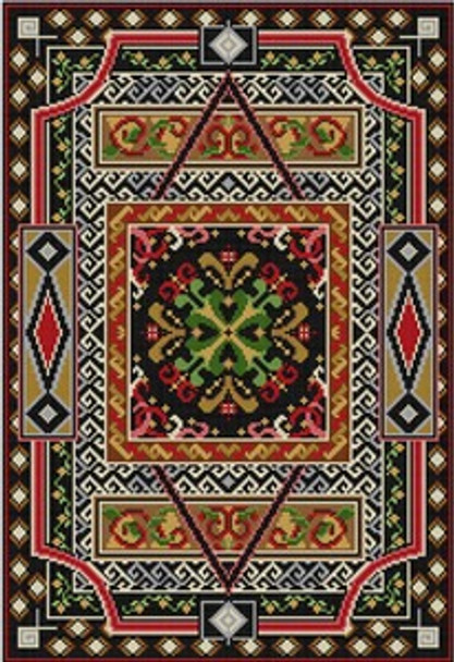 G-615 Rug Pattern 13 Mesh 131⁄4 x 191⁄2 Treglown Designs