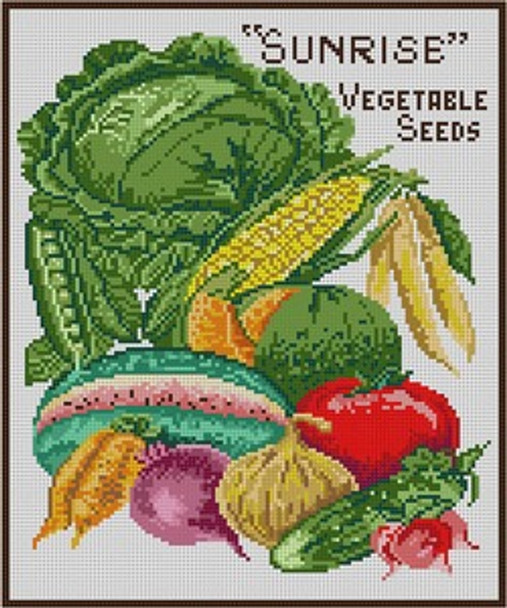 G-636 Sunrise Veges Seeds 13 Mesh 10x12 Treglown Designs