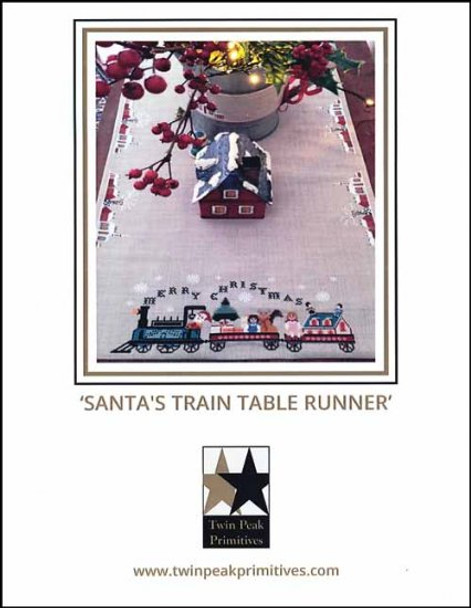 YT Santa's Train Table Runner 187W x 607H Twin Peak Primitives