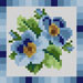 G-657 Blue Floral Stitch Samp 13 Mesh 12 x 12 Treglown Designs