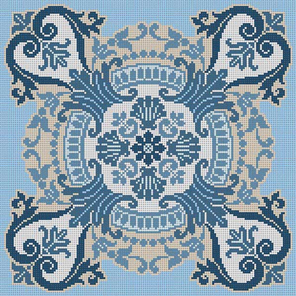 G-782 Blue Tile 13 Mesh 12 x 12 Treglown Designs