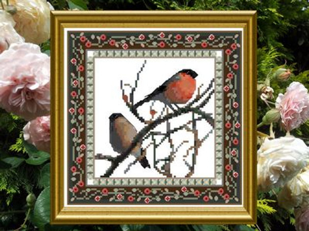 CHAT110 Bird Tapestries 1 - Bullfinch Châtelaine Designs