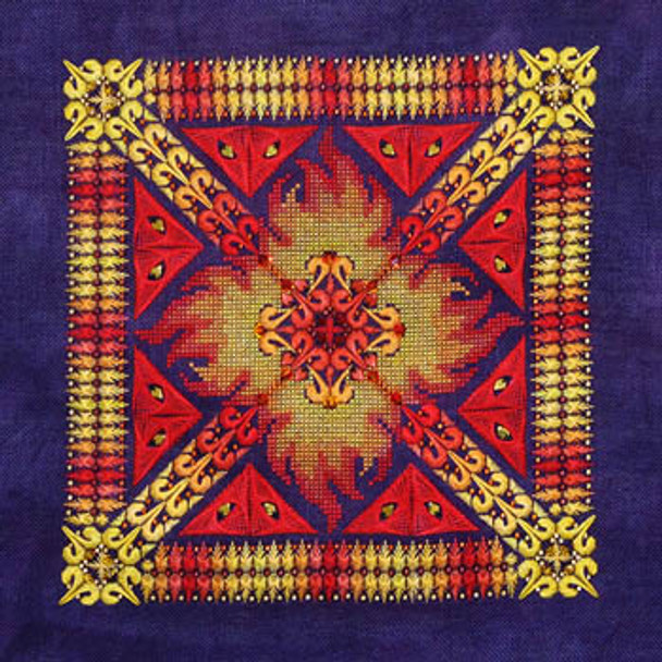 NE051 Phoenix Mandala 115w x 115h With Silk Pack Northern Expressions Needlework