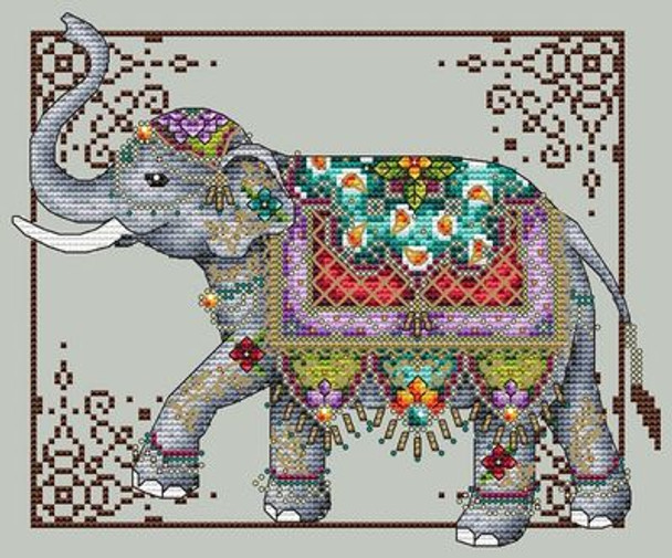 Jeweled Elephant  112w x 93h CD-JE  Shannon Christine 22-2451